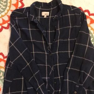 Blue and white flannel